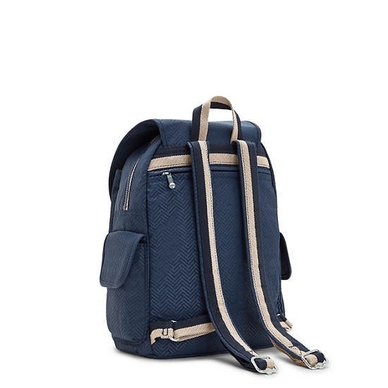 Kipling City Pack Medium Printed Ryggsekk Blå | NO 1410KO